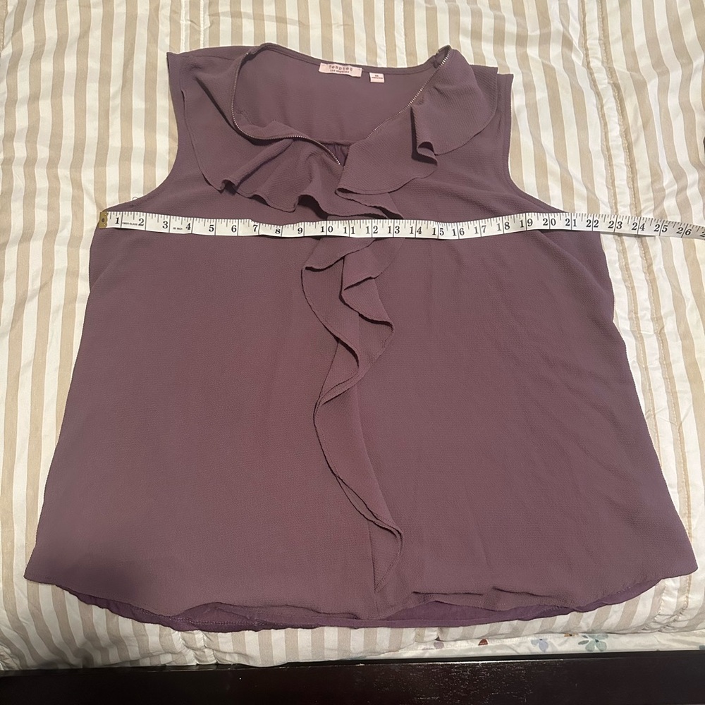 Tempted Purple Ruffled Blouse Womens Plus Size 2X - Picture 10 of 11